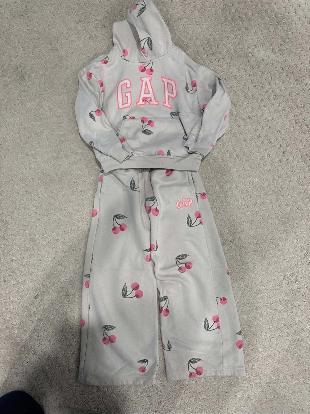 GAP Kids Sweatsuit Set - Two Pairs- Pink Heart and Cherry Sets
